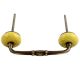 Yellow Crackle Ceramic  Bridge Handle 